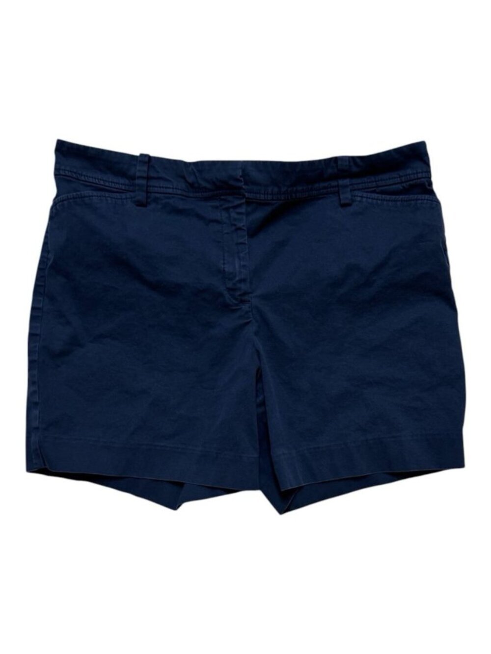 Talbots Perfect Shorts 6” Navy Blue Cotton Stretch Chino Shorts Petite 14P